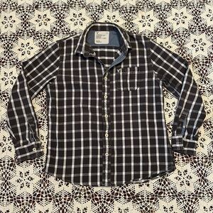 American Eagle Outfitters Black and White Checkered Shirt